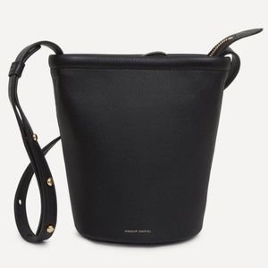 Mansur Gavriel Mini Zip Bucket Bag, Black